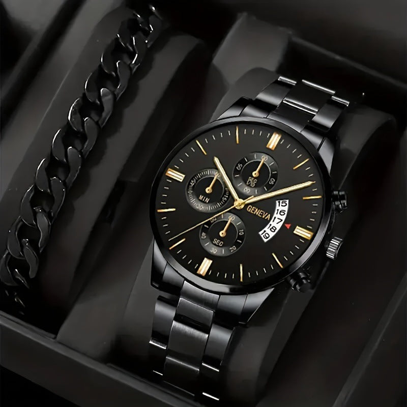 New Strip Fashion Business - Quarz Uhr Armband Set