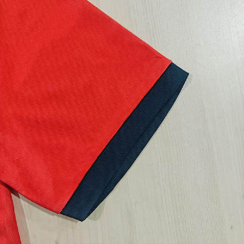 Loose Striped Printed Short Sleeve Polo Shirt For Men