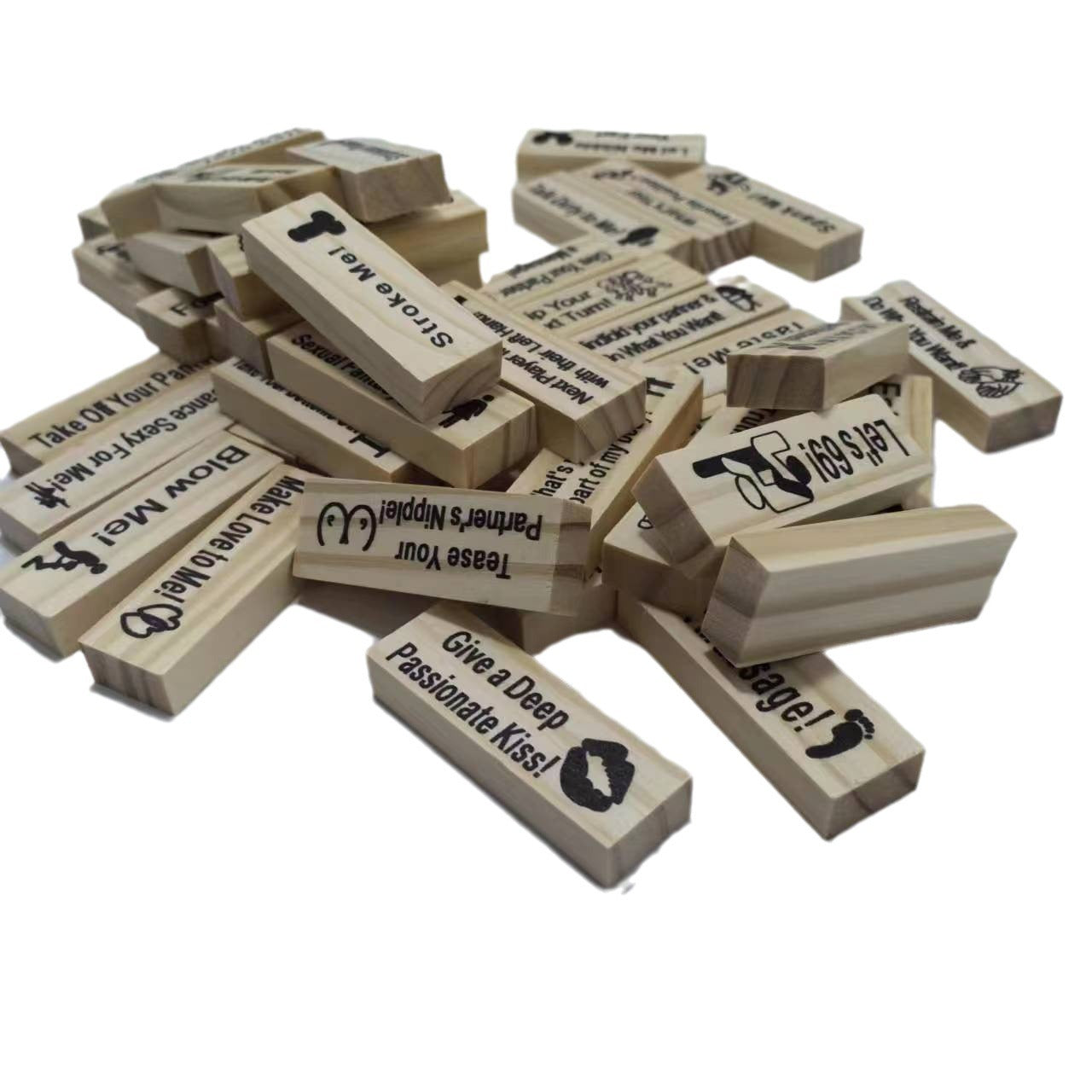 Paar Spiel Nacht Intimität Block Tower