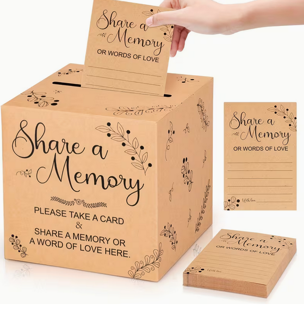 "Share a Memory" Erinnerungsbox – Das emotionale Gästebuch-Set