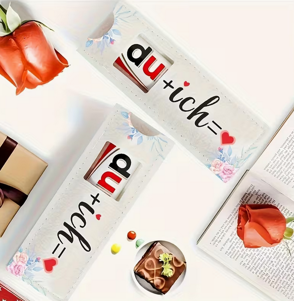 Du + Ich" Filz-Geschenkverpackung – Die liebevolle Kleinigkeit