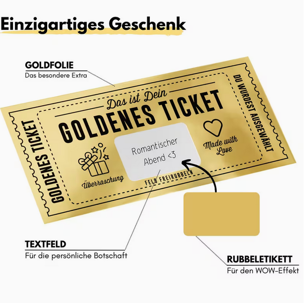 Goldenes Ticket – Der personalisierbare Rubbel-Gutschein