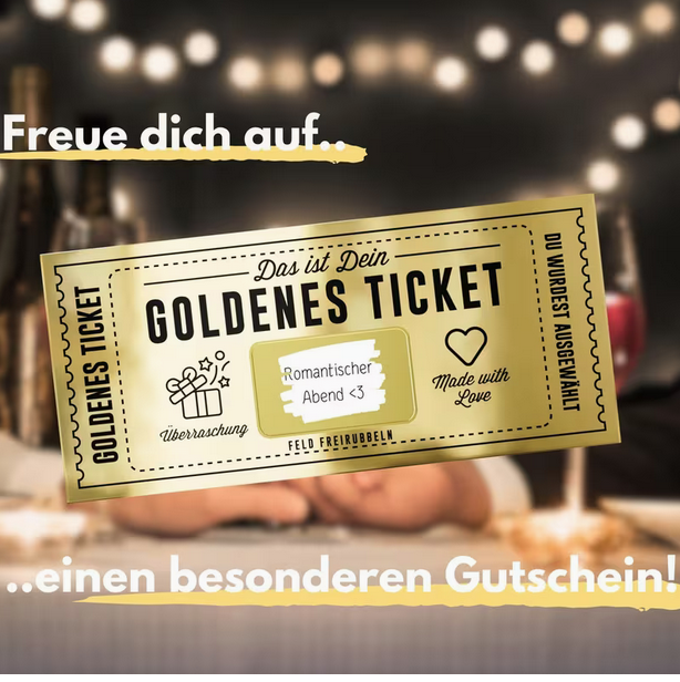 Goldenes Ticket – Der personalisierbare Rubbel-Gutschein