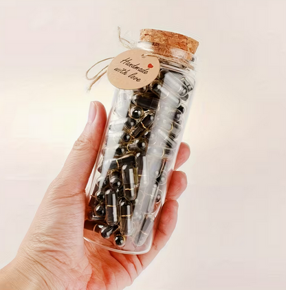 100 Liebeskapseln in der Glasflasche – 100 Gründe, warum ich dich liebe