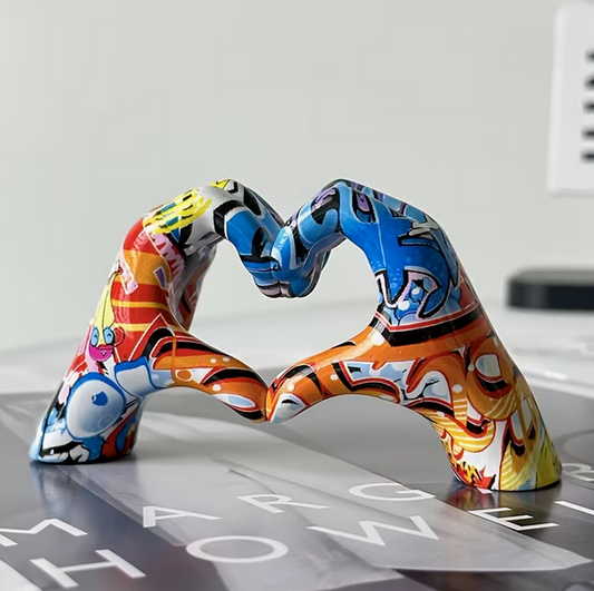 Modernes Graffiti-Herz – Farbenfrohe Kunst für Herzensmenschen