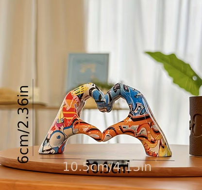 Modernes Graffiti-Herz – Farbenfrohe Kunst für Herzensmenschen