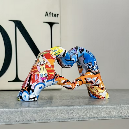 Modernes Graffiti-Herz – Farbenfrohe Kunst für Herzensmenschen