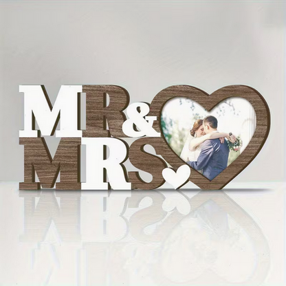 Traditioneller Holz-Fotorahmen "Herr & Frau" – Landhaus-Charme pur