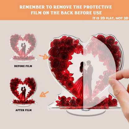 2D-Acryl-Tischdreher mit Rosen-Leuchteffekt