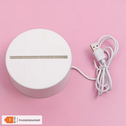 Moderne 3D-Effekt LED-Lampe „Herz-Ballons“ – Romantisches Nachtlicht mit LOVE-Schriftzug – USB-betrieben