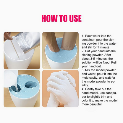 Premium Handguss-Set für Paare – Komplettes Gipsguss-Set für detailgetreue Skulpturen – Ideales Geschenk für Jahrestag & Valentinstag