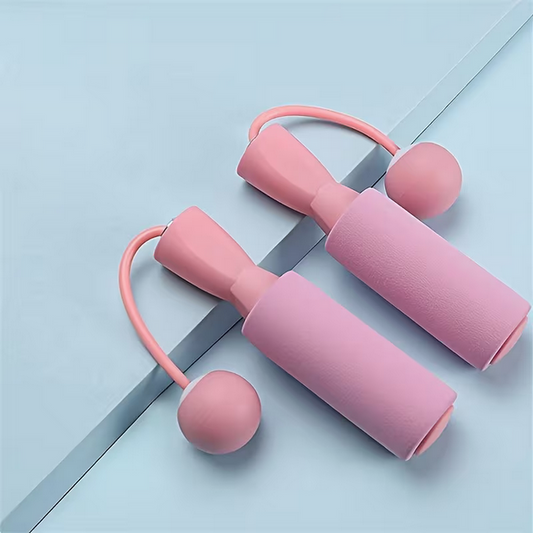 Kabelloses Springseil mit Gewichtskugeln – Professionelles Indoor-Fitnessgerät für Erwachsene – Stahldraht & Schwammgriffe