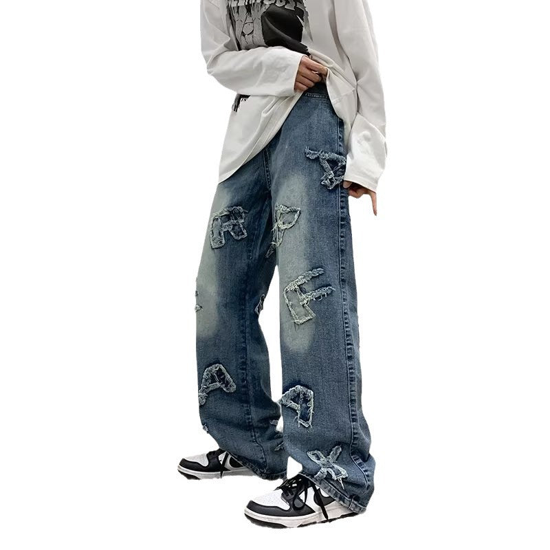 Loose Retro Casual Wide-Leg-Hose
