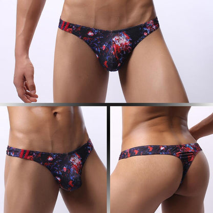 Cartoon Printing Moisture Wicking Low Waist Men's Panties