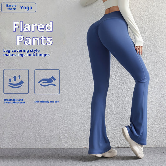 European And American High-waisted Peach Butt-lifting Quick-dry Flare Yoga Pants For Women