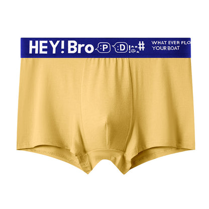 Pure Cotton Simple Contrast Color Men's Boyshorts