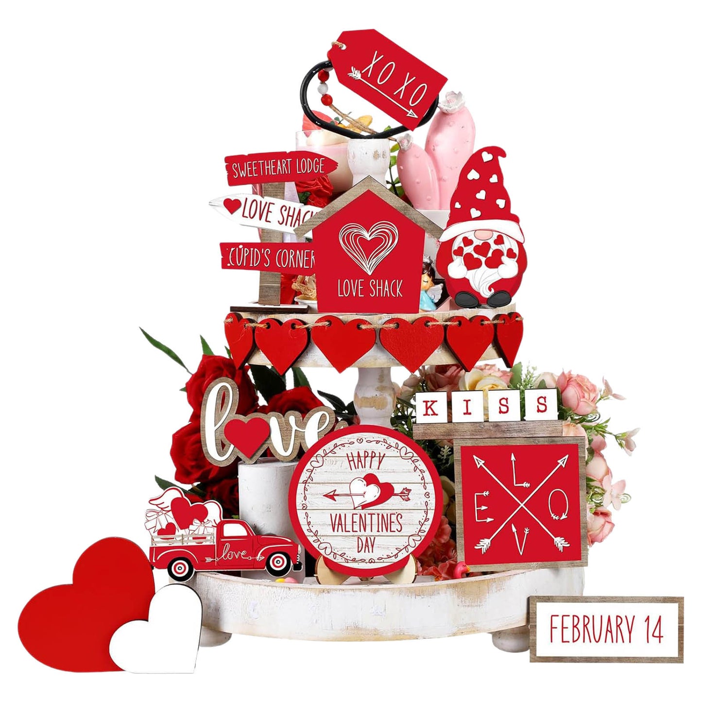 Holz Dekorative Tablett Ornament Für Human Day Party