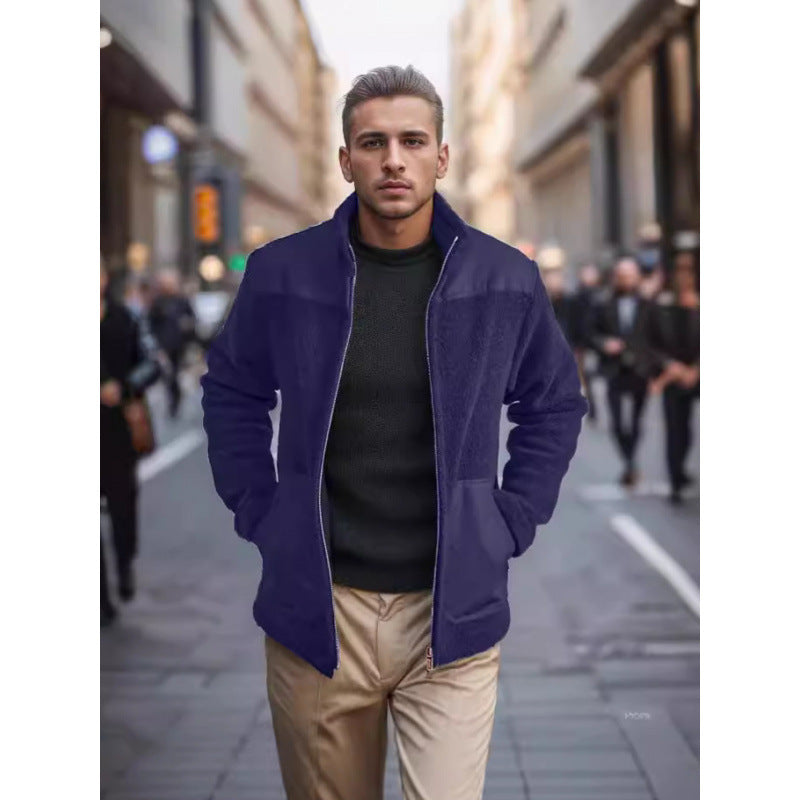 Fashion Fleece Jacke mit Stehkragen