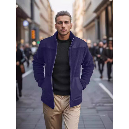 Fashion Fleece Jacke mit Stehkragen