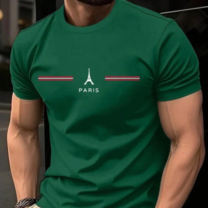 Men's Loose Oversized Casual Sports Round T-shirt