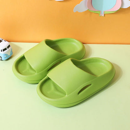 Summer Cute Thick - soled Soft - soled Home Indoor Outdoor Solid Color Sandals And Slippers - Joker