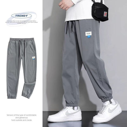 Draping Ice Silk Men's Sports Casual Pants