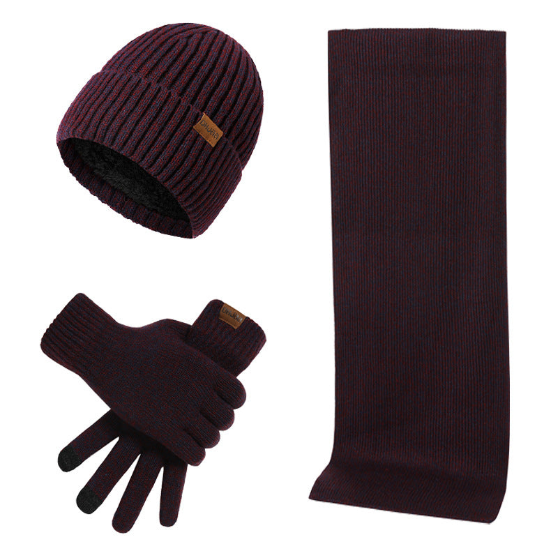 Mützenschal Und Handschuhe Dreiteiliges Set