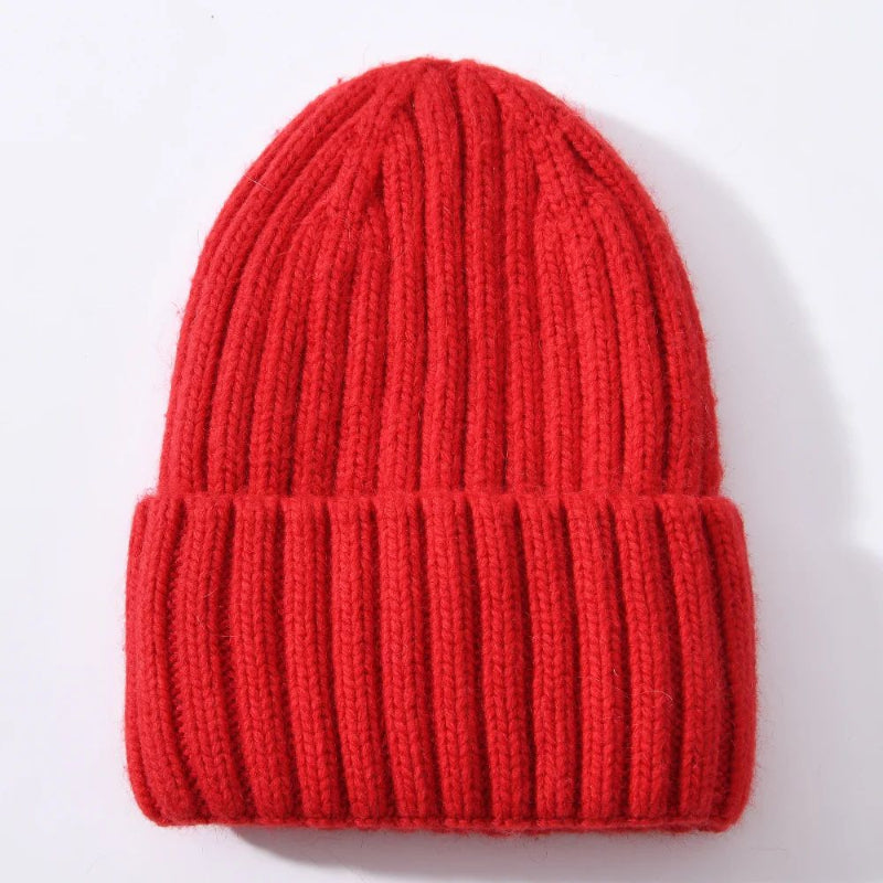 Winter Silk Satin-lined Knit Hat Unisex Thickened Version