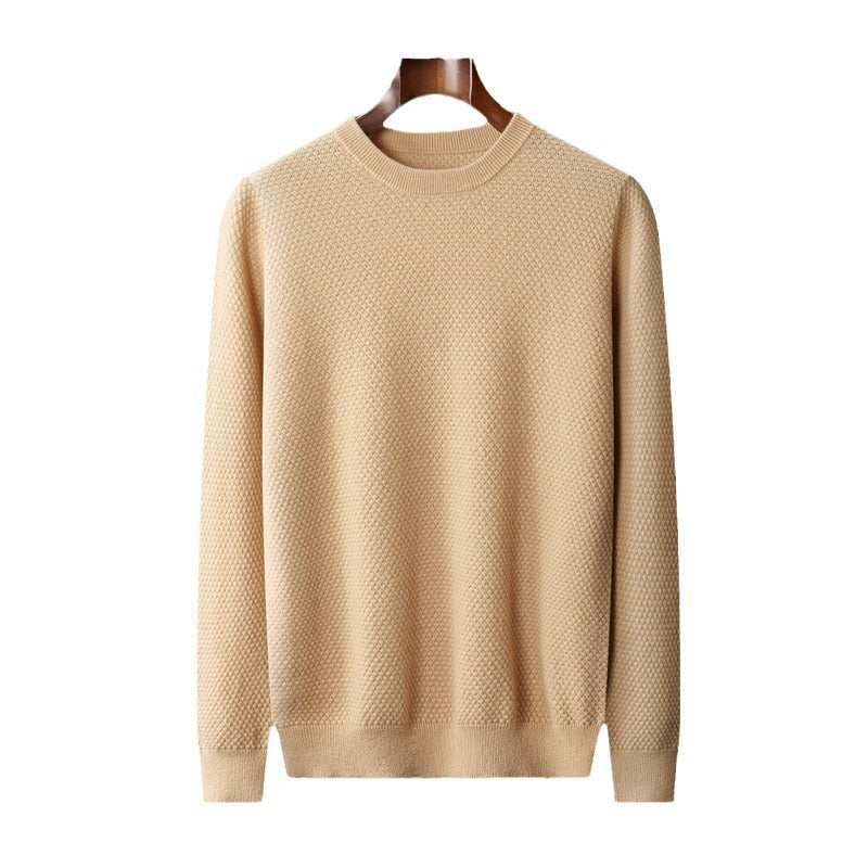 Men's AutumnWinter Business Casual Round Neck Cashmere Sweater