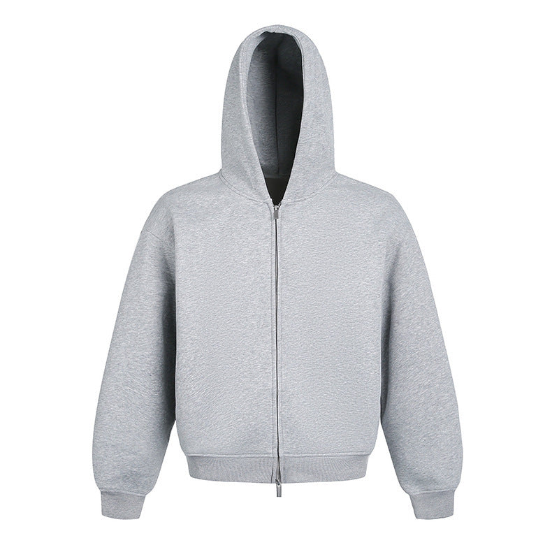 Heavy-duty Double-zipper American-style Hoodie For Couples
