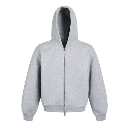 Heavy-duty Double-zipper American-style Hoodie For Couples