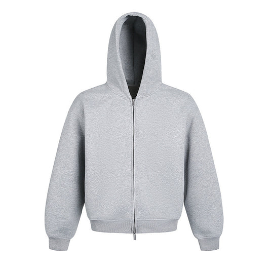 Heavy-duty Double-zipper American-style Hoodie For Couples