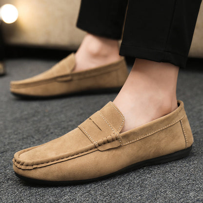 Leichte Herren Slip-on Freizeitschuhe – Atmungsaktives Canvas – Komfortable Loafer mit spitzer Zehenpartie