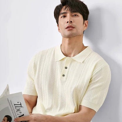 Ausgehöhltes Ansteck-Strick Herrenmode