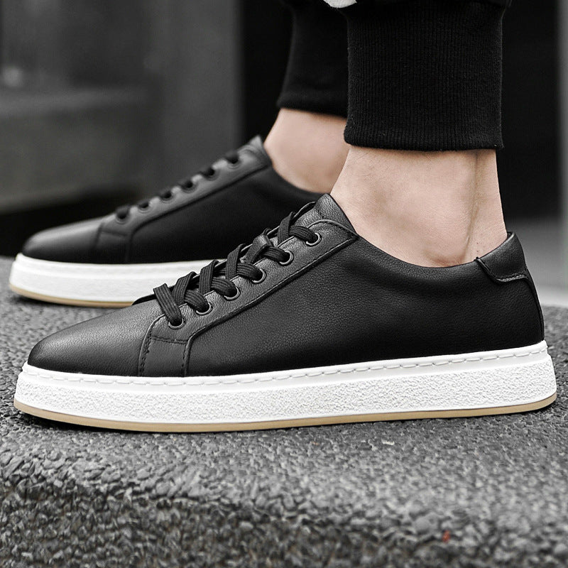 Moderne Echt - Leder Schnürsneakers