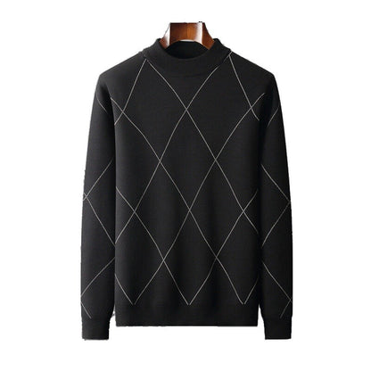 Round Neck Trend Loose Leisure Warm Long Sleeve Men's Sweater