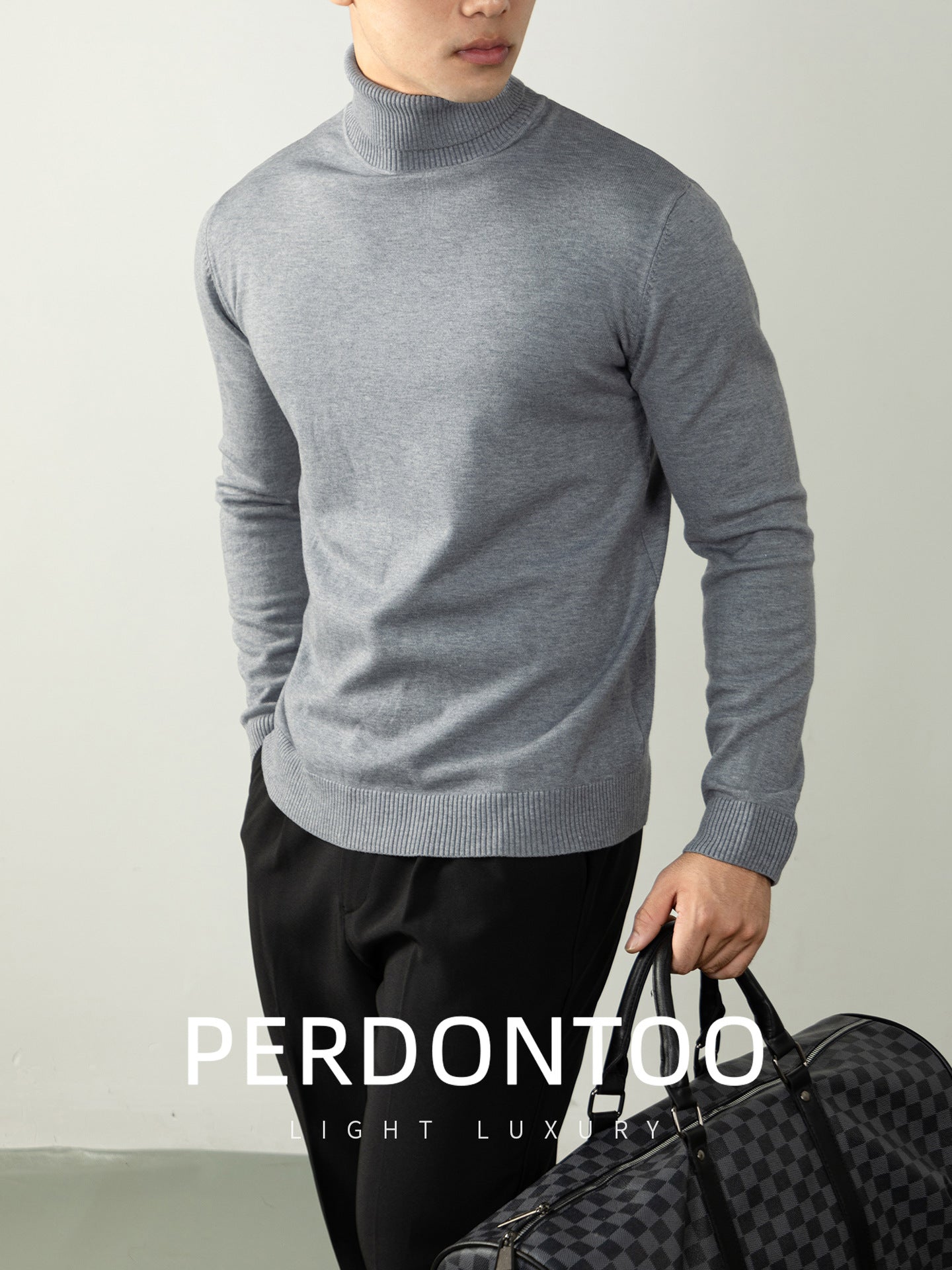 Thickened Men's Turtleneck Thermal Knitwear For Autumn And Winter