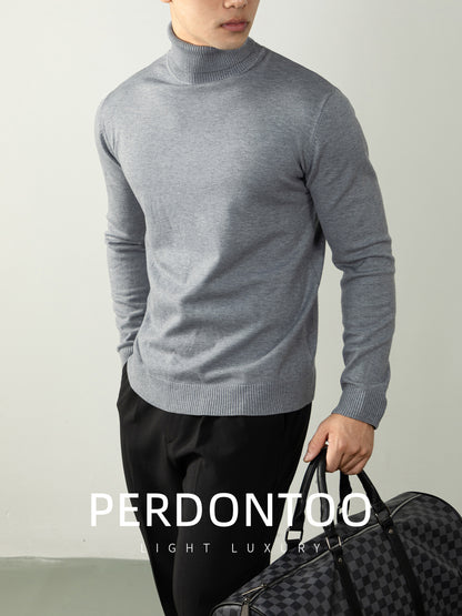 Thickened Men's Turtleneck Thermal Knitwear For Autumn And Winter