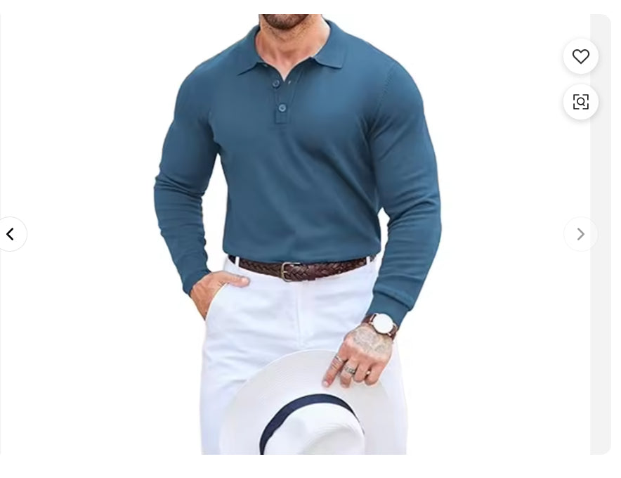 Sports Men's Polo Shirt Solid Color