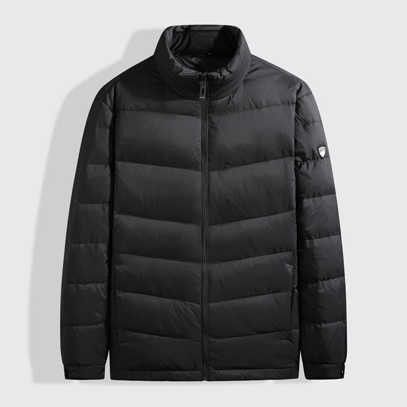 Autumn And Winter Men's Stand-up Collar Warm Down Jacket