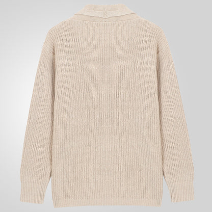 Turn-down Collar Thickened Knitwear Long-sleeve Cardigan Sweater