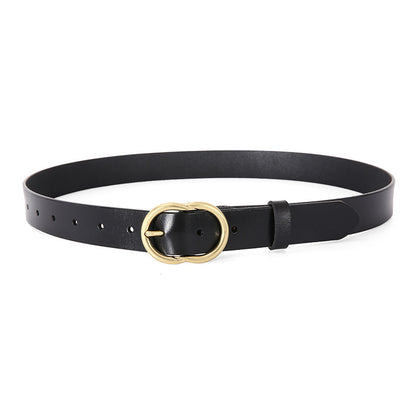Women's Leather Belt Wide And Simple