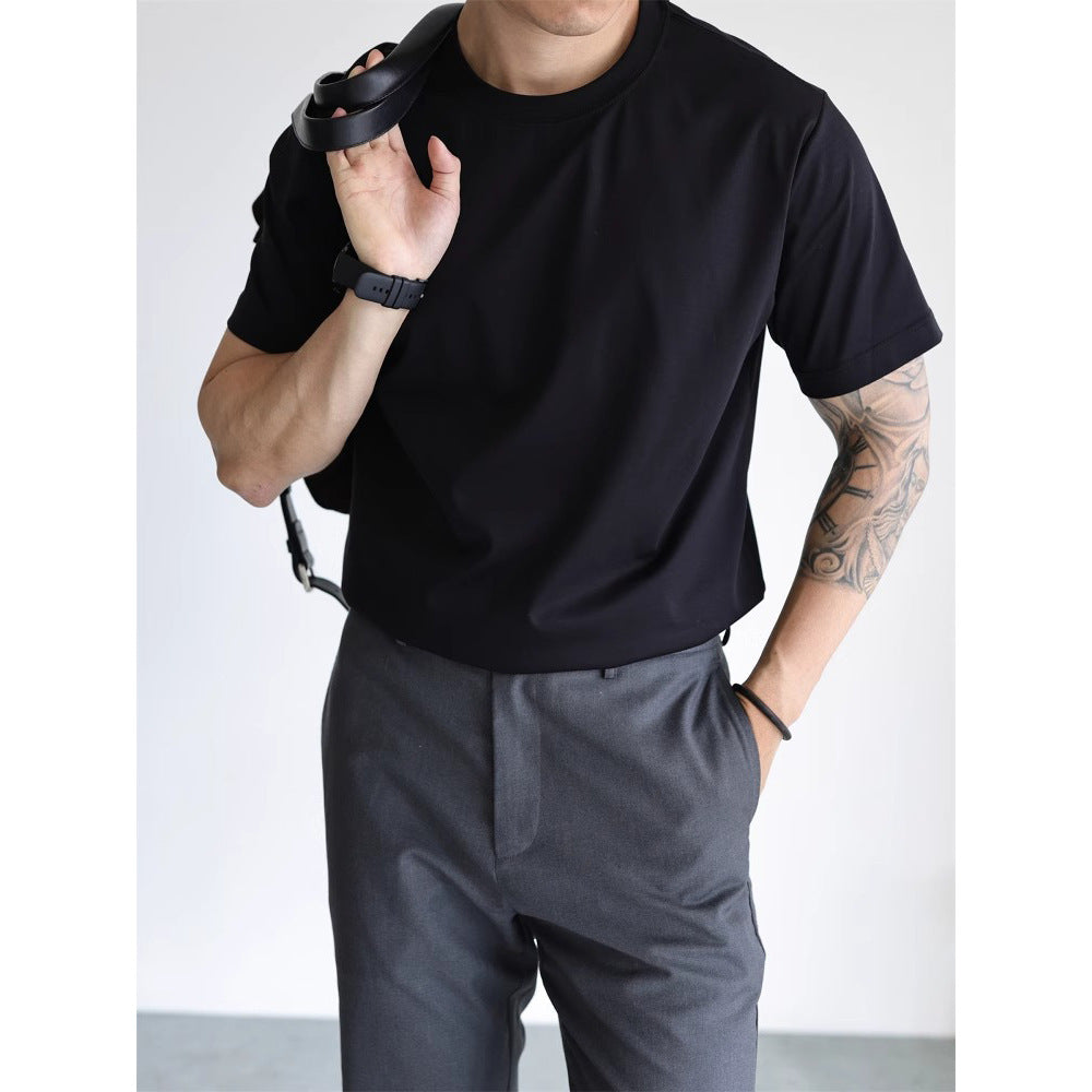 Slim-Fit Kurzarm Für Herren Mit Kleinem Kragen