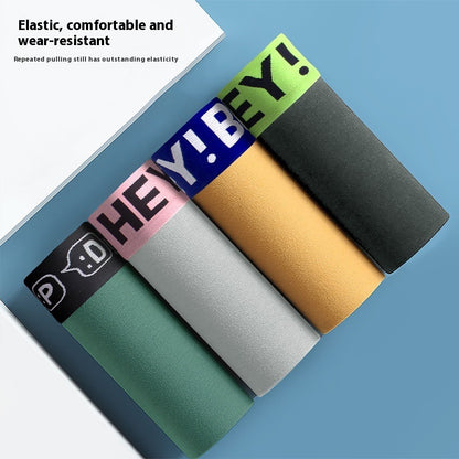 Pure Cotton Simple Contrast Color Men's Boyshorts