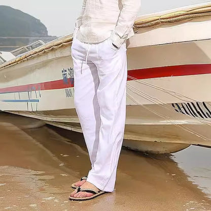 Men's Solid-color Lightweight Casual Loose-fitting Versatile Trousers
