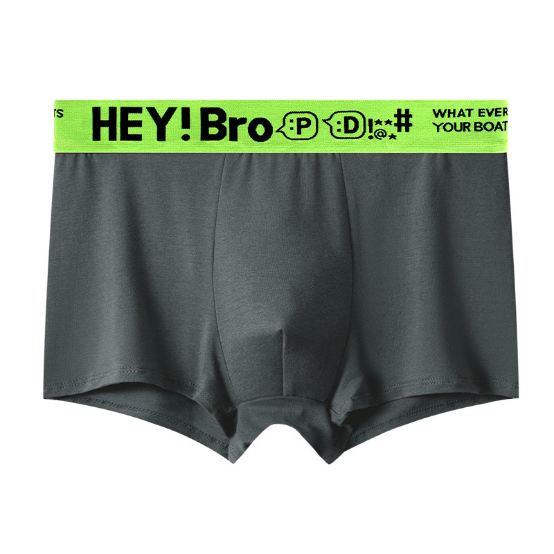 Pure Cotton Simple Contrast Color Men's Boyshorts