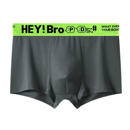 Pure Cotton Simple Contrast Color Men's Boyshorts