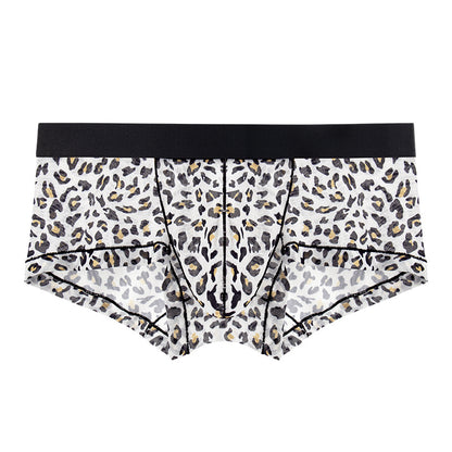 Men's Triangle Underwear Men's Low Waist Nylon Mesh Single Layer Breathable