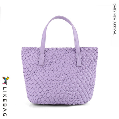 Portable Shoulder Crossbody Large Capacity Woven Bag Tote Bag