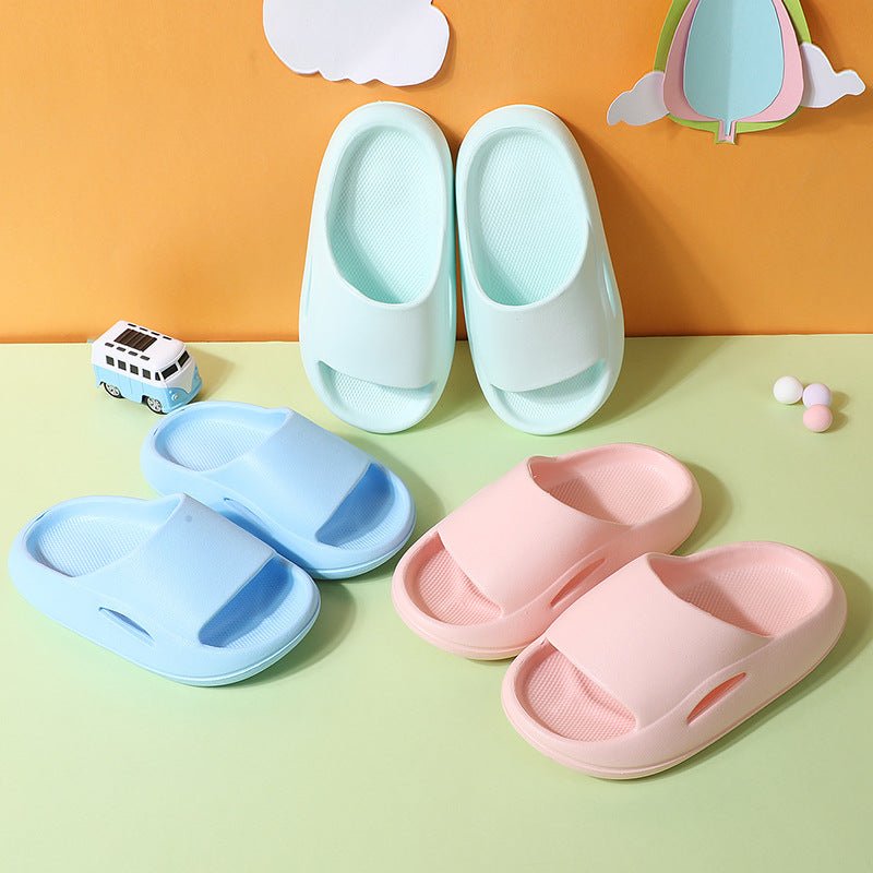 Summer Cute Thick - soled Soft - soled Home Indoor Outdoor Solid Color Sandals And Slippers - Joker